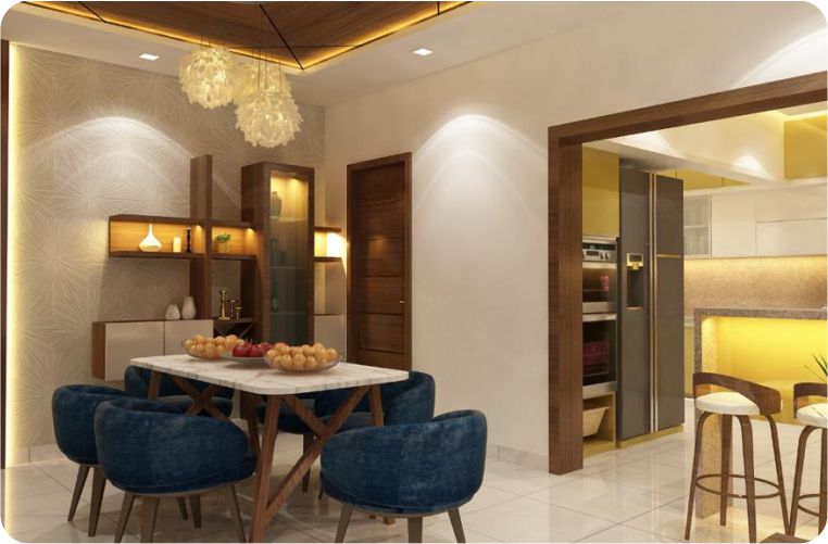 Interior design project Dining Room Design — Suntew Bangalore